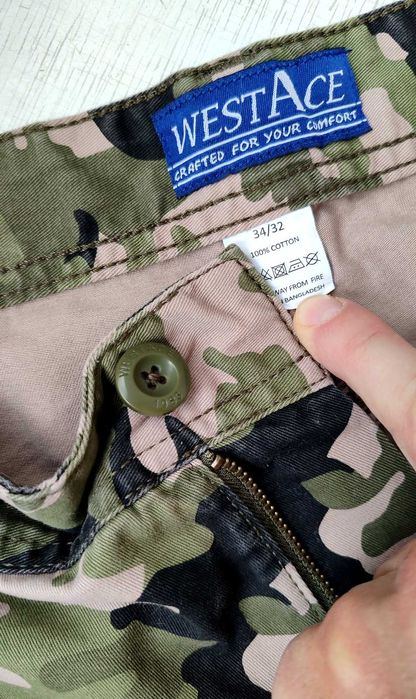 Штаны карго, милитари, камуфляж westace. размер w34