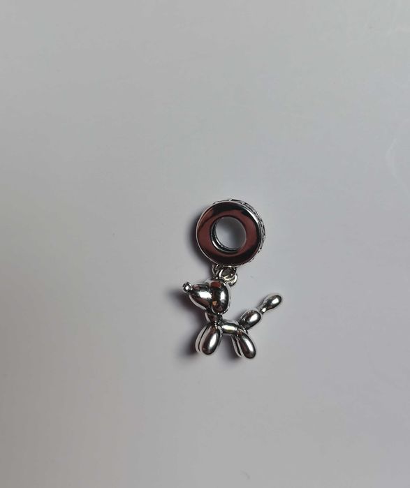 Charms / przywieszka do bransoletki - balonikowy piesek (srebro 925)