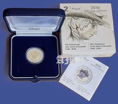 ITÁLIA Moeda 2€ Donatello Proof