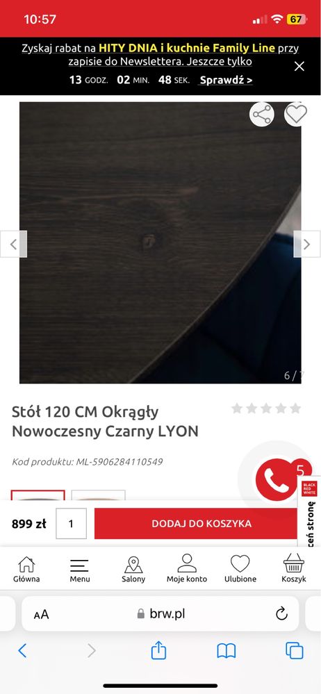 Okragły stół 120 cm