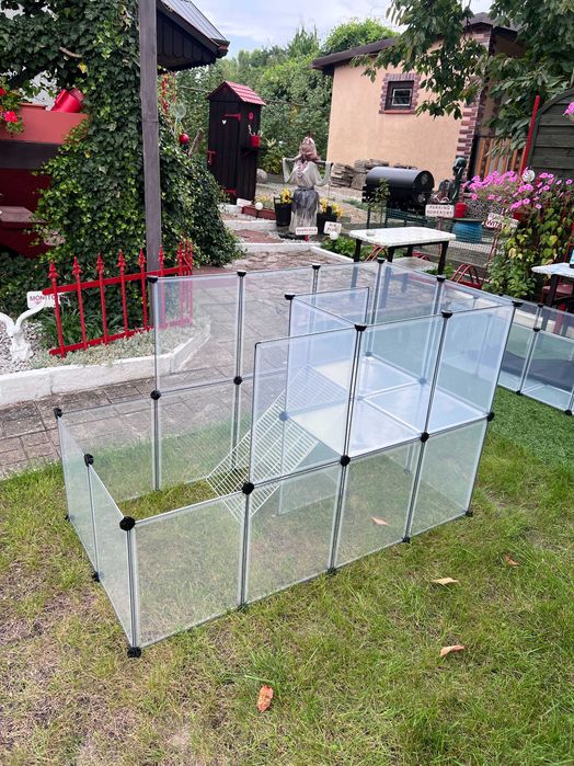 Duża klatka kojec wybieg dla świnki królika zwierząt panelowa NOWA