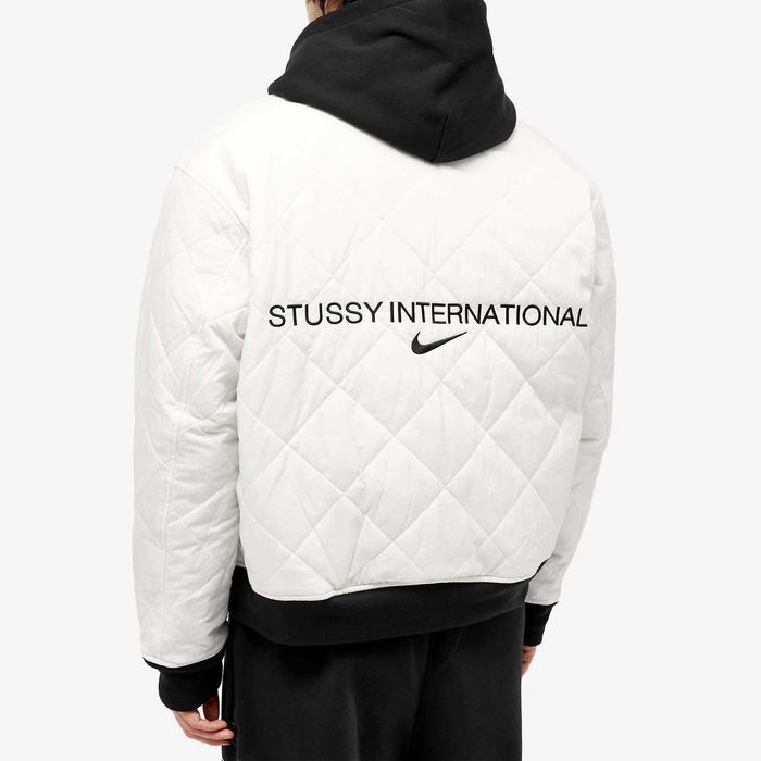 Куртка Stussy x Nike Reversible Varsity Jacket Medium Black/Sail