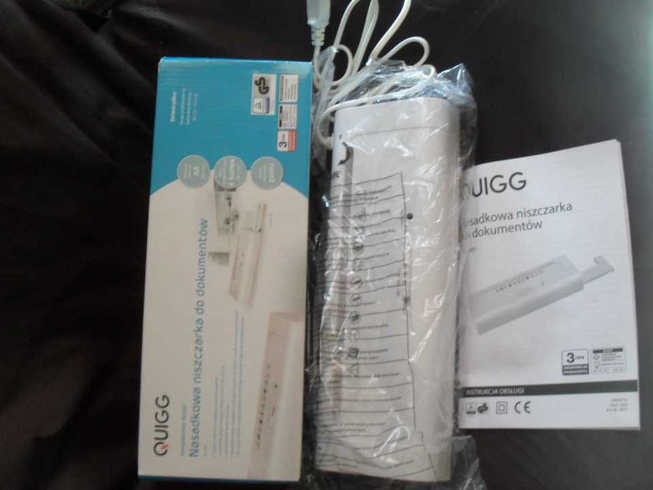 NOWA niszczarka do dokumentów QUIGG