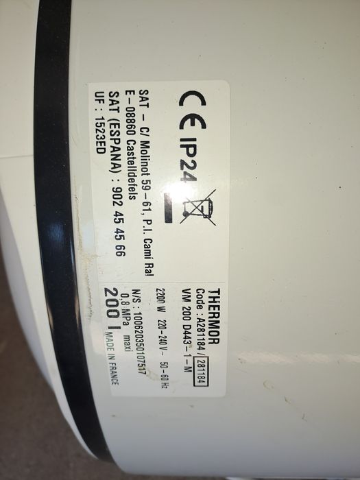 Termoacumulador 200lt usado