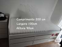Cama individual  branca