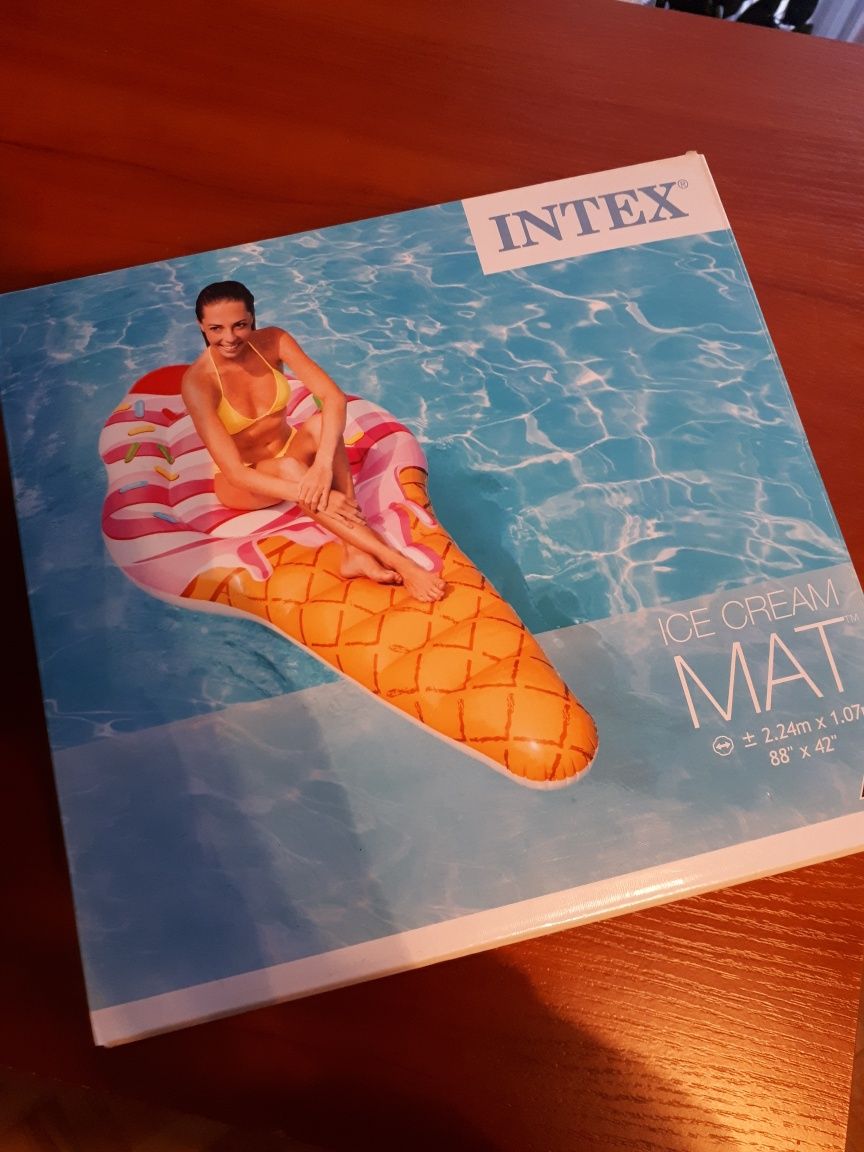 Dmuchany materac, leżak wodny 2,24 x 1,07m Intex Ice Cream mat