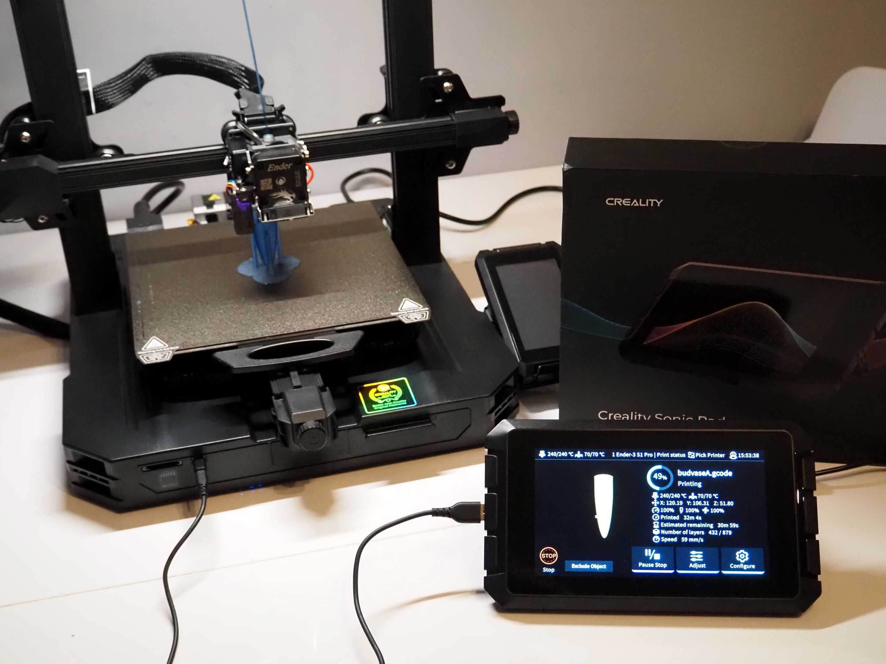 Drukarka 3D Ender 3 S1 Pro + Sonic Pad.