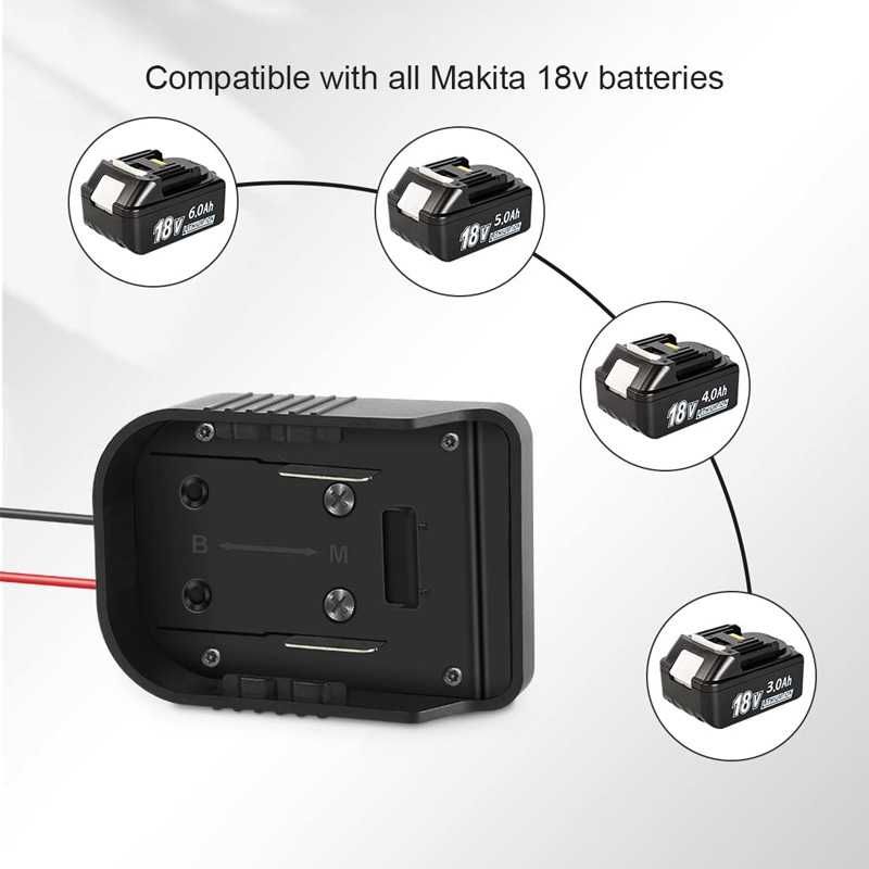 Adapter złącze napięcia do akumulatora Makita Bosch 18V przejściówka