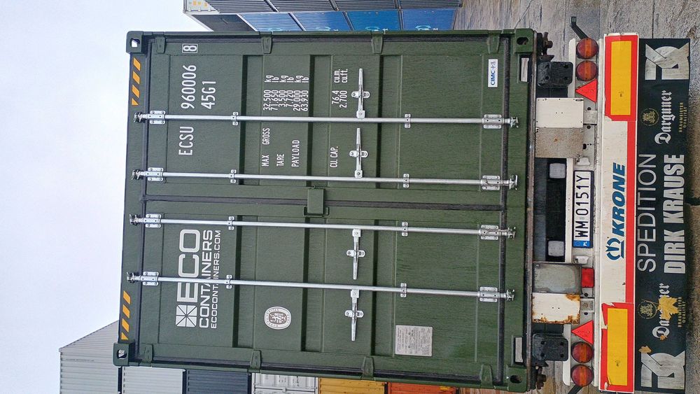 Okazja kontener morski magazynowy 40'HC zielony One Way