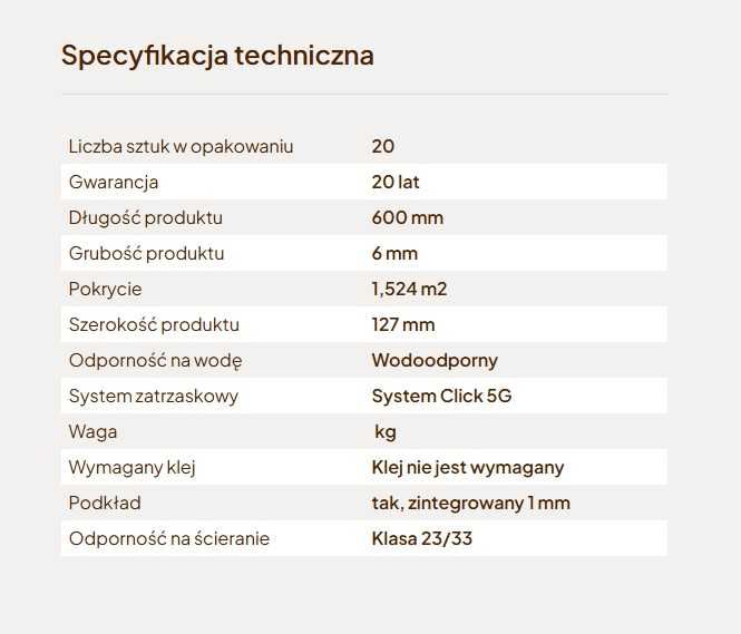Panel winylowy jodła francuska Capri