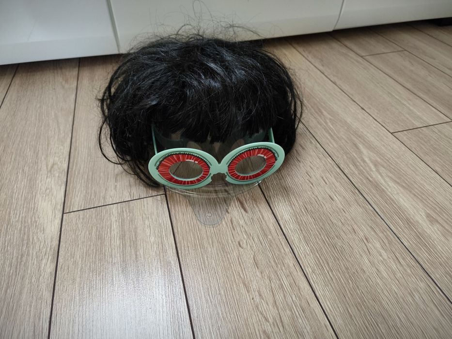 Kostium przebranie peruka okulary