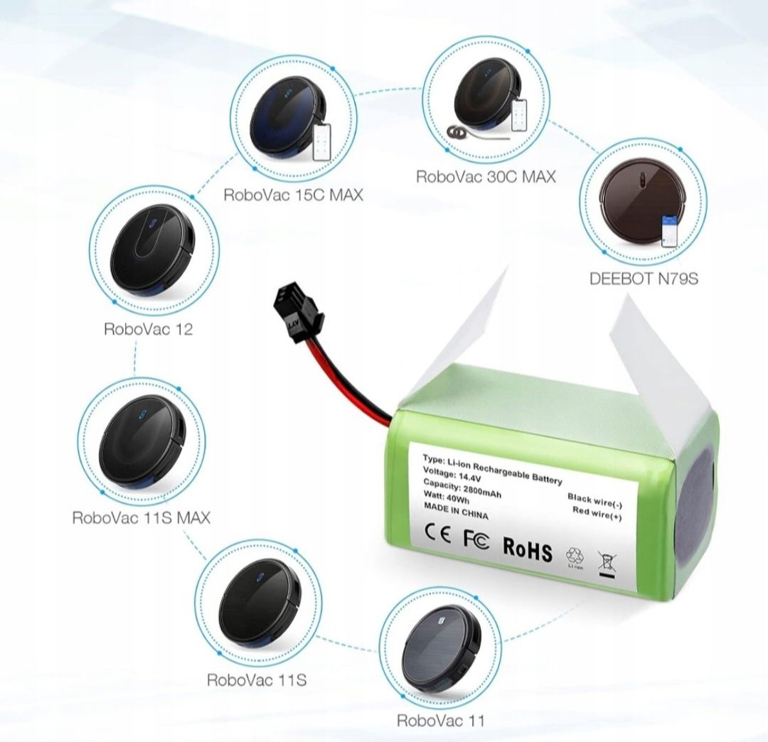 Akumulatot Bateria 2800MAH 14.4V do EUFY ROBOVAC 11,11S,11S,12,15C,15C