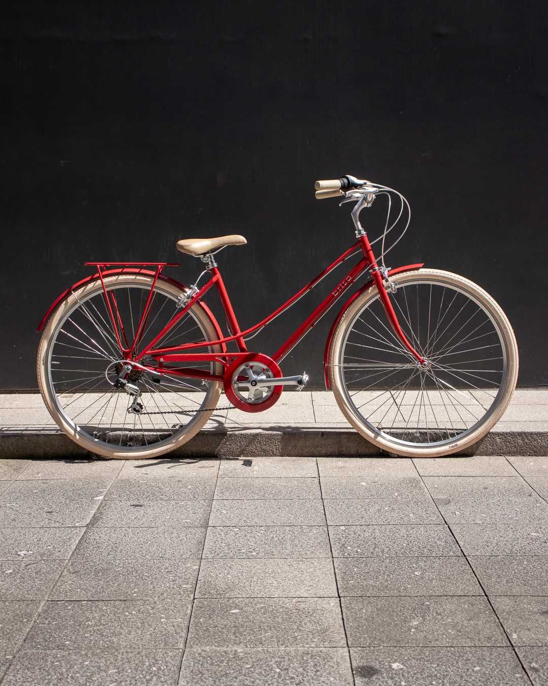 Bicicleta Cidade Brisa Bordeaux Customizada