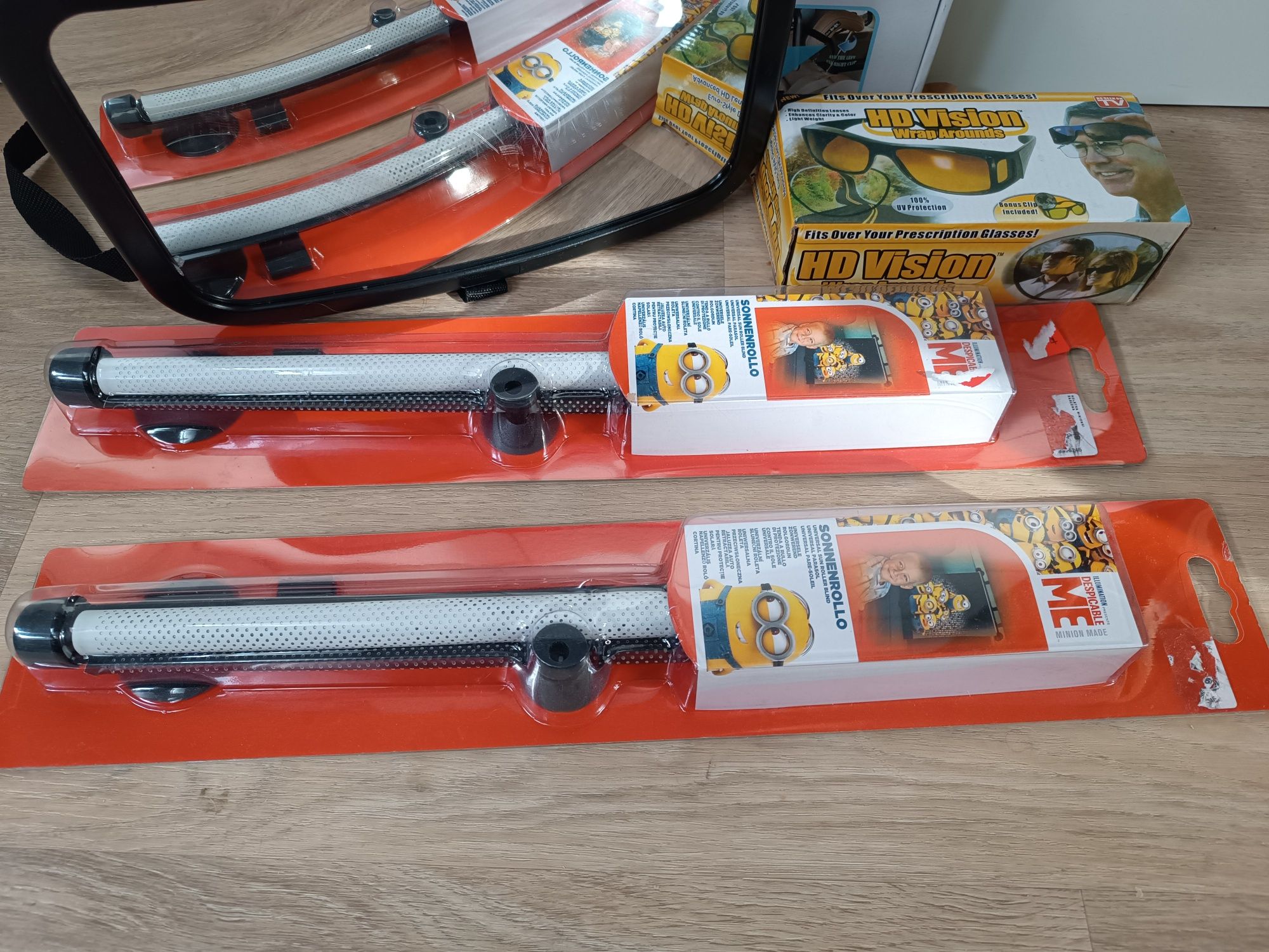 Lusterko wsteczne do dziecka +2x rolety przeciwsłoneczne + okulary HD