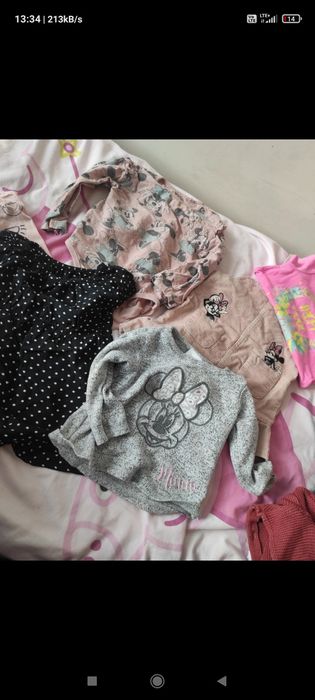 90SZTUK  Wielka paka ubranek dla dziewczynki – rozmiary ok. 74–80