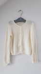 Lindex sweter, sweterek 122 cm, ecru, złamana biel, ryż