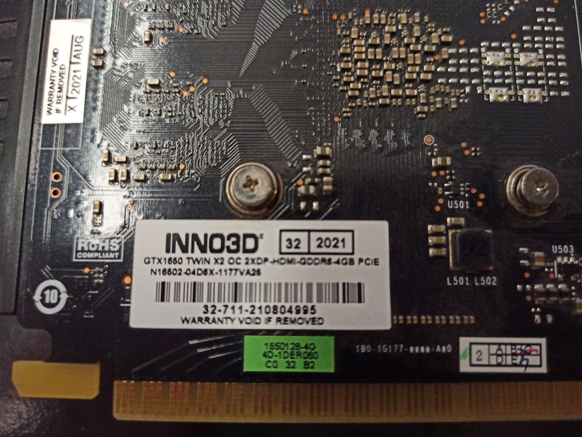 Karta Graficzna Inno3D GeForce GTX 1650 Twin X2 OC V2 4GB GDDR6