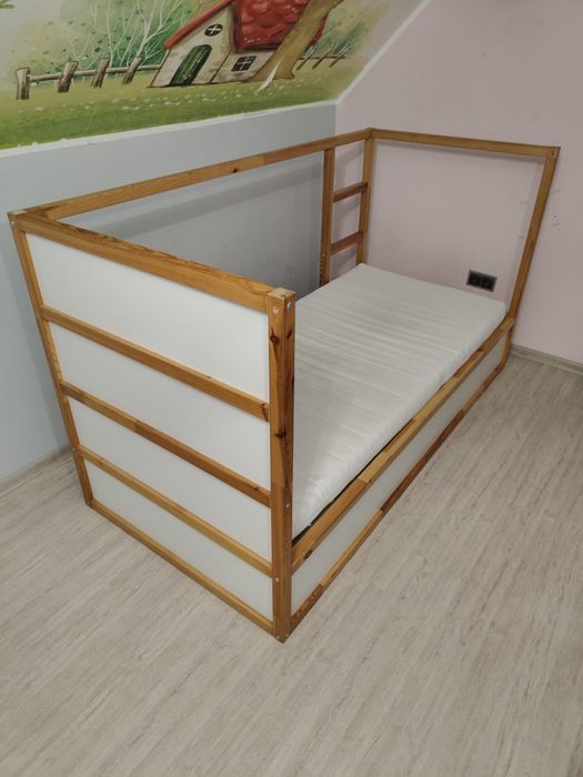 Łóżko piętrowe Ikea KURA  + materac