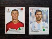 Cromos futebol de Cristiano Ronaldo+Leonel Messi Mundial 2018(Pink)