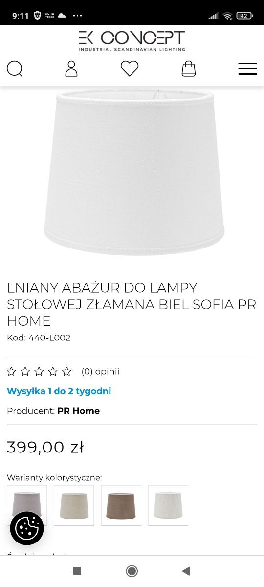 Abażur, klosz lampy wiszącej i jednocześnie stojącej
