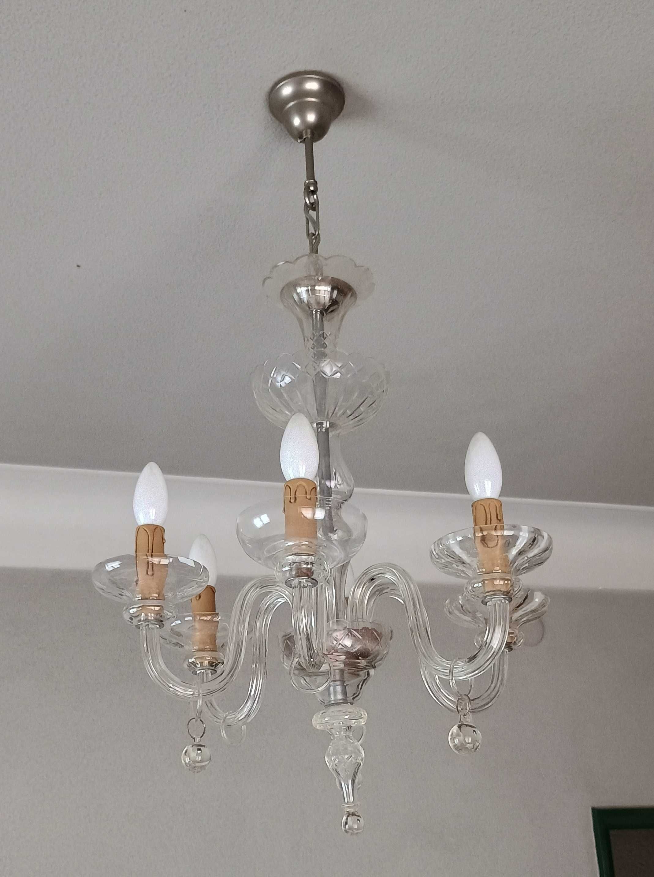 Lustre de teto com 6 lâmpadas
