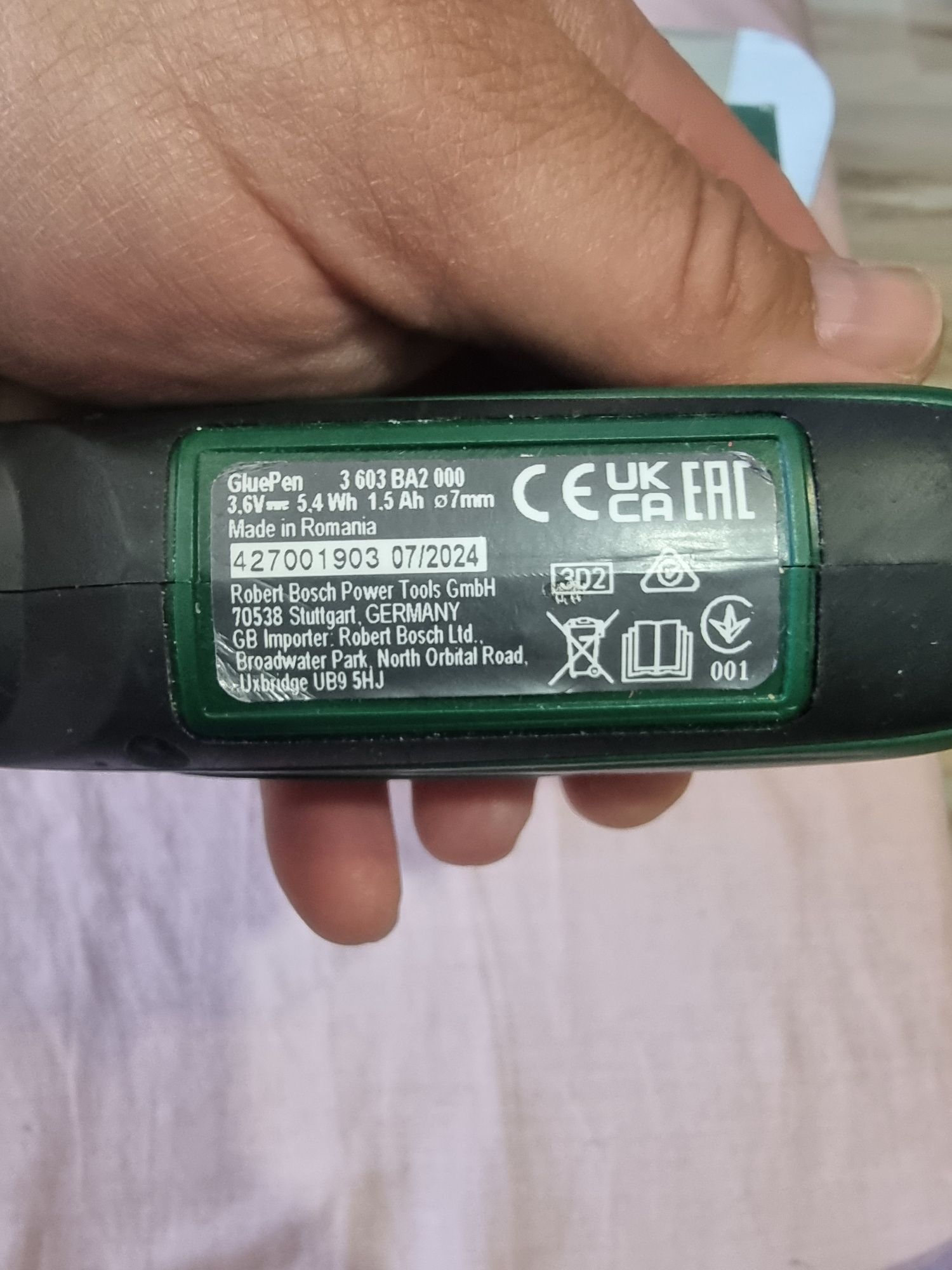 Pistolet do kleju Bosch GluePen 36V 7mm