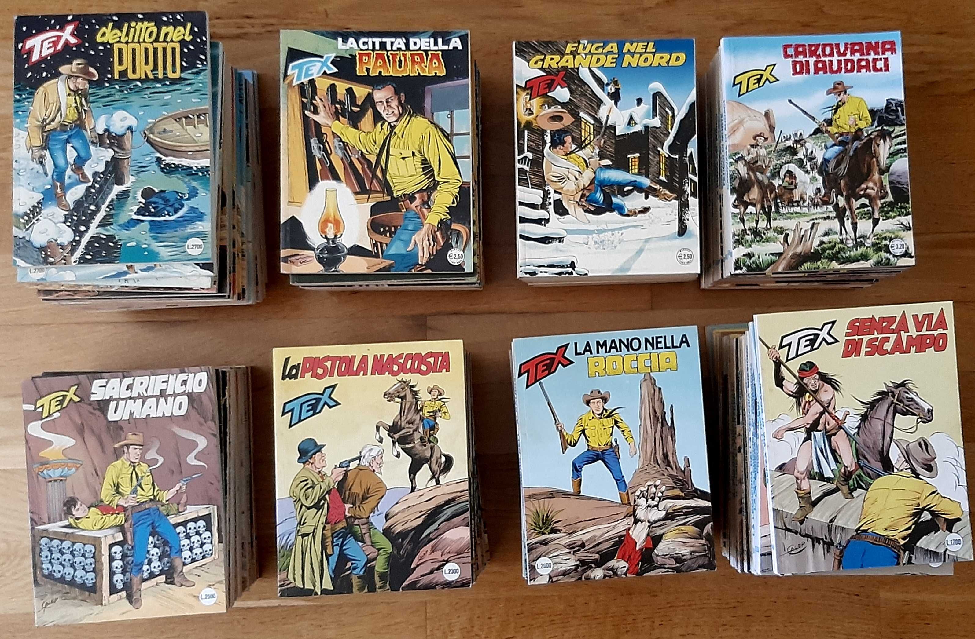 Lote Tex Willer, BD original em italiano. 134 álbuns da série regular