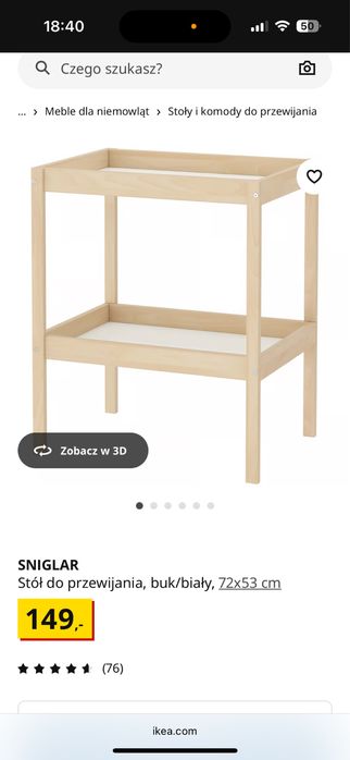 Ikea przewijak SNIGLAR