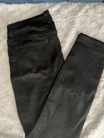 Czarne dzisny spodnie h&m 46