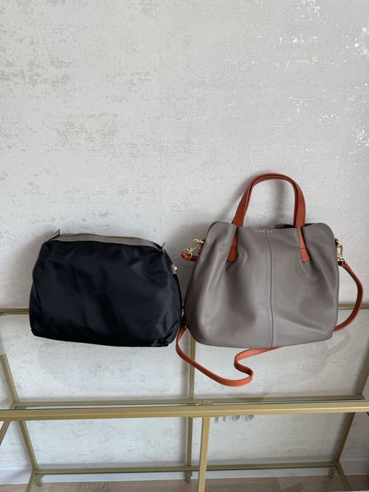 Сумка шопер, сірий шопер