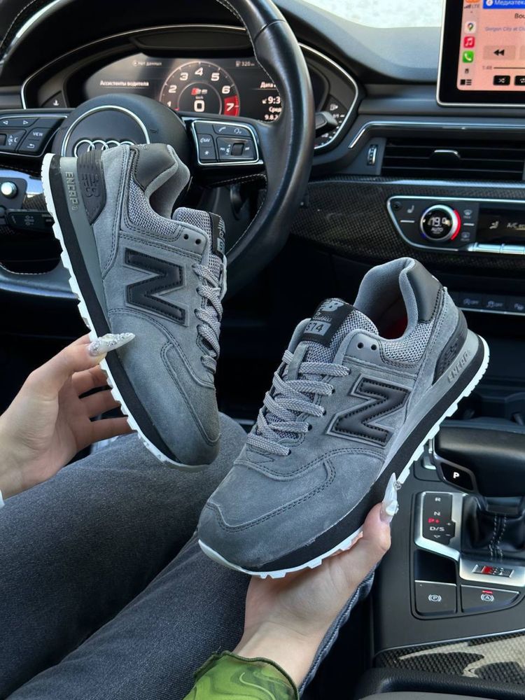 Жіночі кросівки нью беланс New Balance 574 Premium Gray Black [36-41]