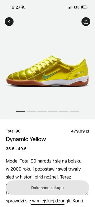 Nike total 90 dynamic yellow 43 halówki