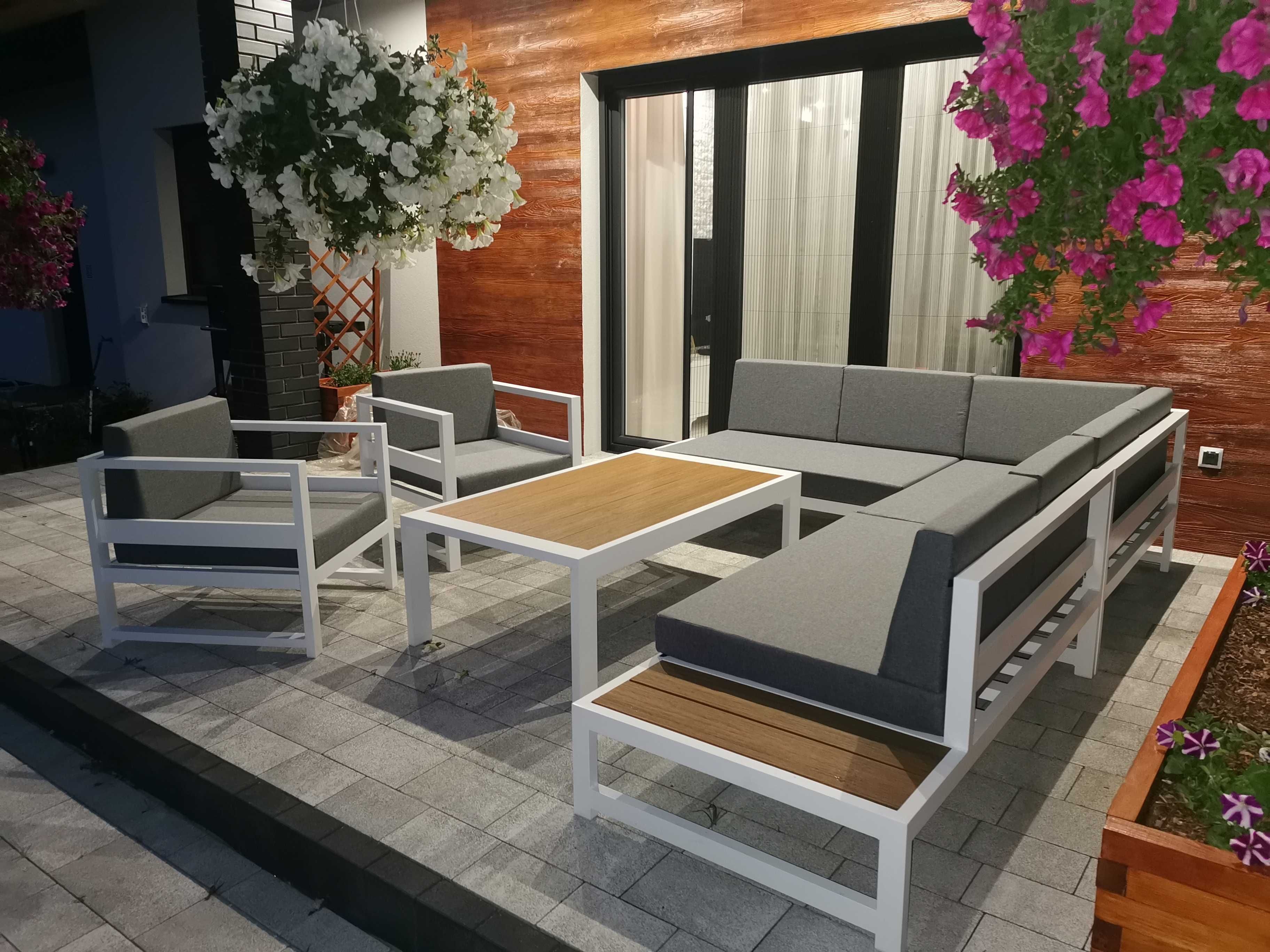 Narożnik na taras Meble modułowe ogrodowe  aluminium 100% produkt PL