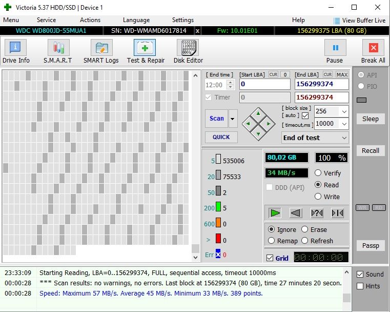 Dysk SATA 80GB WD800