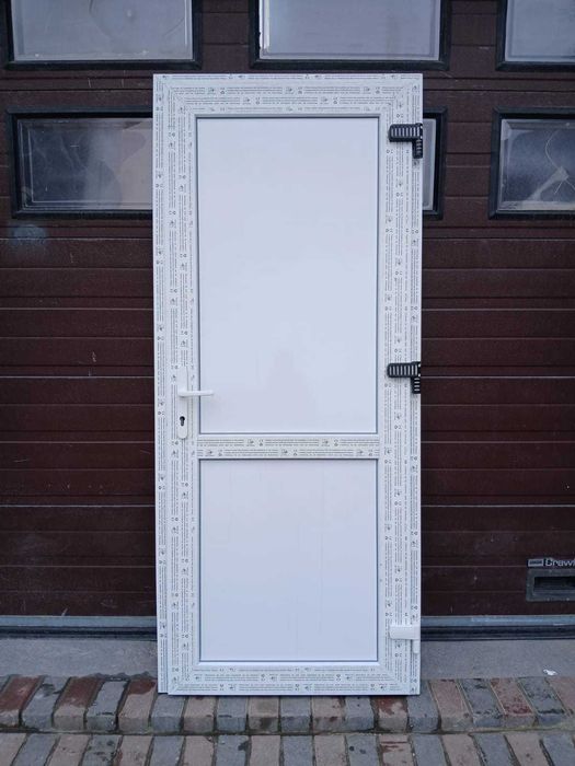 Drzwi zewnętrzne PCV Nowe 100x200 plastikowe pełne DOWÓZ CAŁY KRAJ