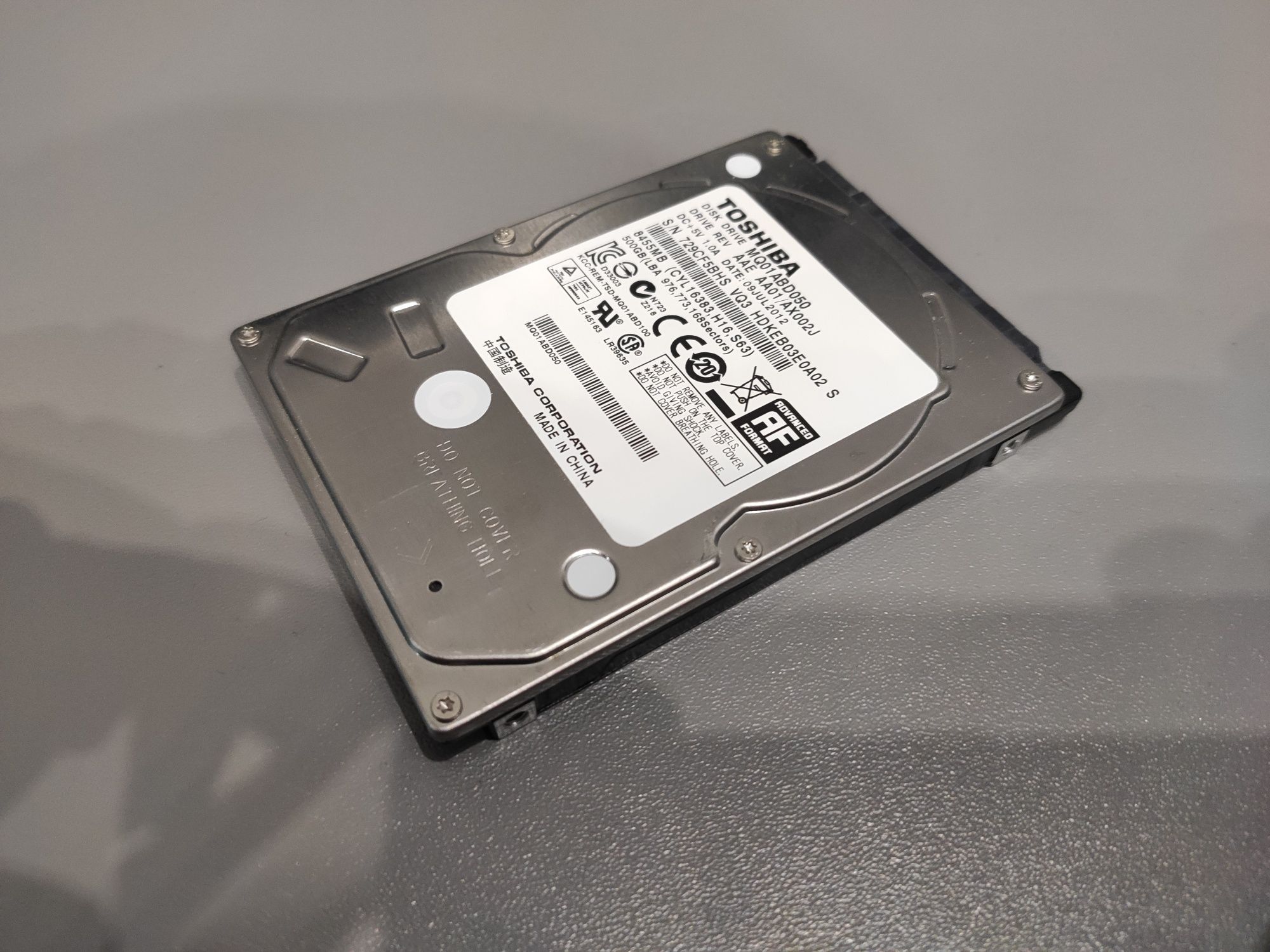 Жорсткий диск HDD Toshiba 500GB 2.5" для ноутбука