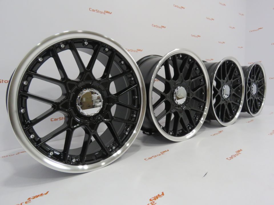 Jantes Look BBS RS2 17 x 7.5 et30 4x100 Pretas e polidas