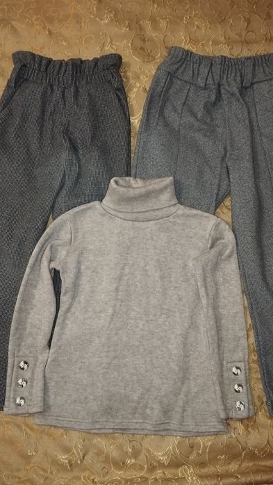 Кашемір шерсть штани мом брюки 128 134 гольф водолазка реглан