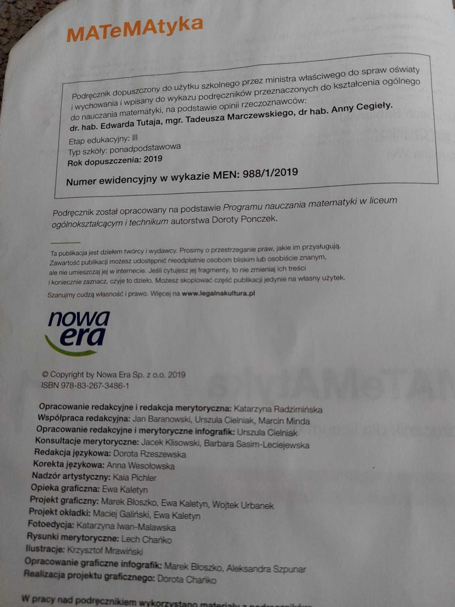 Matematyka 1 podręcznik  rozrzerzenie