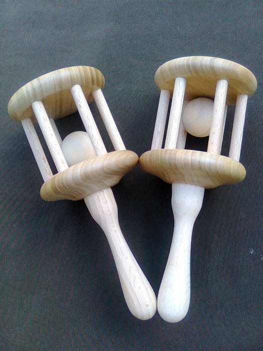 grzechotka drewniana nie malowana