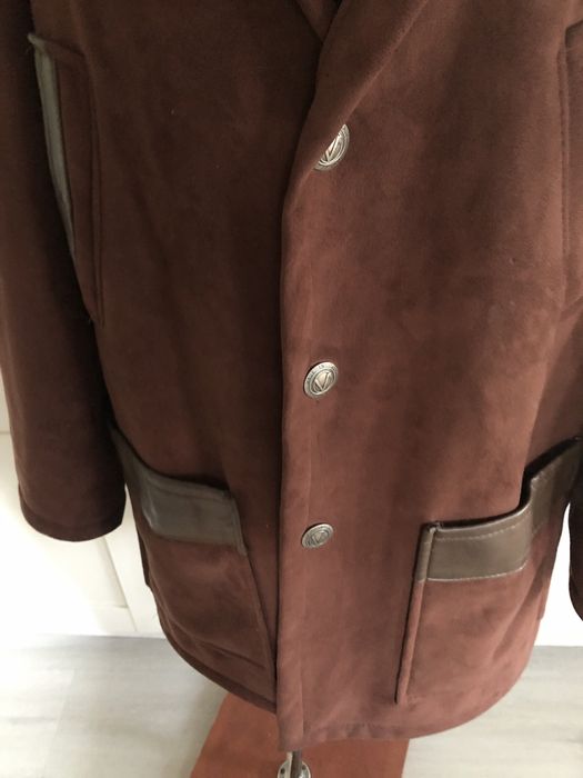 Włoski płaszcz damski skórzany rozm L-XL