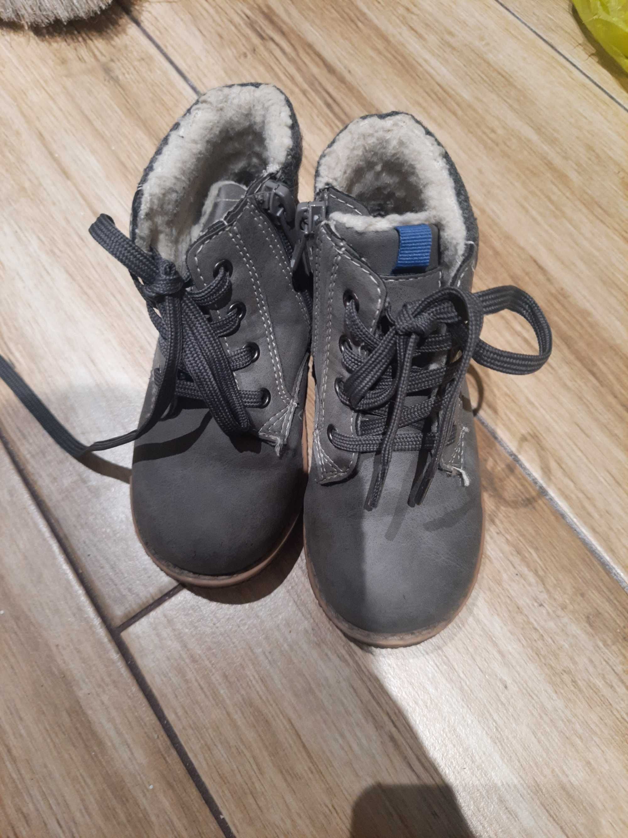 buty kozaczki na zimę ocieplane dla dzieci bobbi shoes 23 dla chłopca