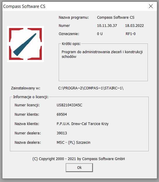 Program do projektowania schodów Compass CAD10