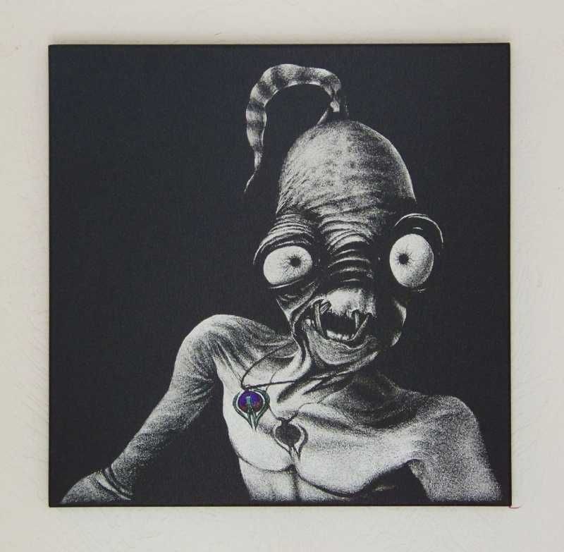 Oddworld Abe’s oryginalny obraz ręcznie rzeźbiony ... Grawerka