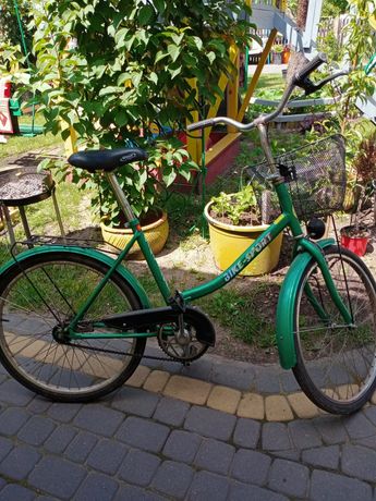 Rower typu  miejskiego kolor zielony koła 24