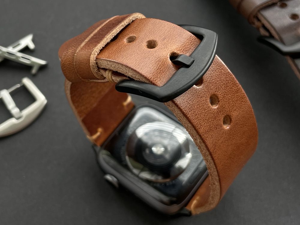 Ремешок для часов Apple watch из кожи коричневый