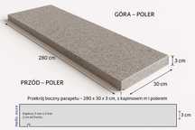 Parapety granitowe 3cm z kapinosem – Crystall White (G603)