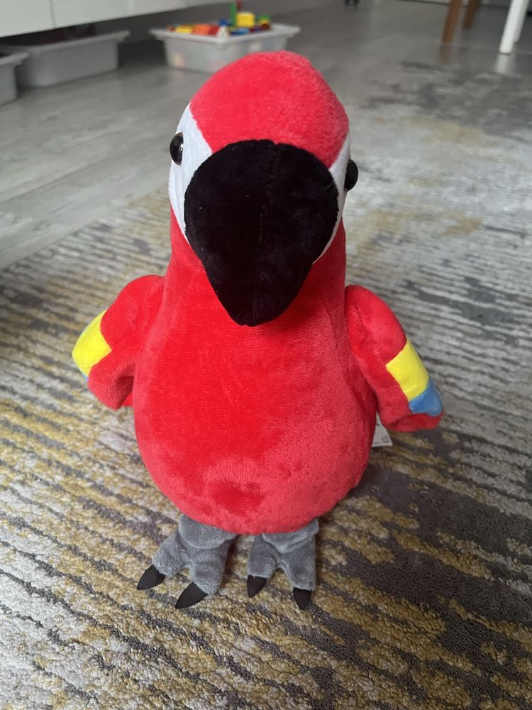 Papuga maskotka okolo 30 cm wysokosci z Lidla
