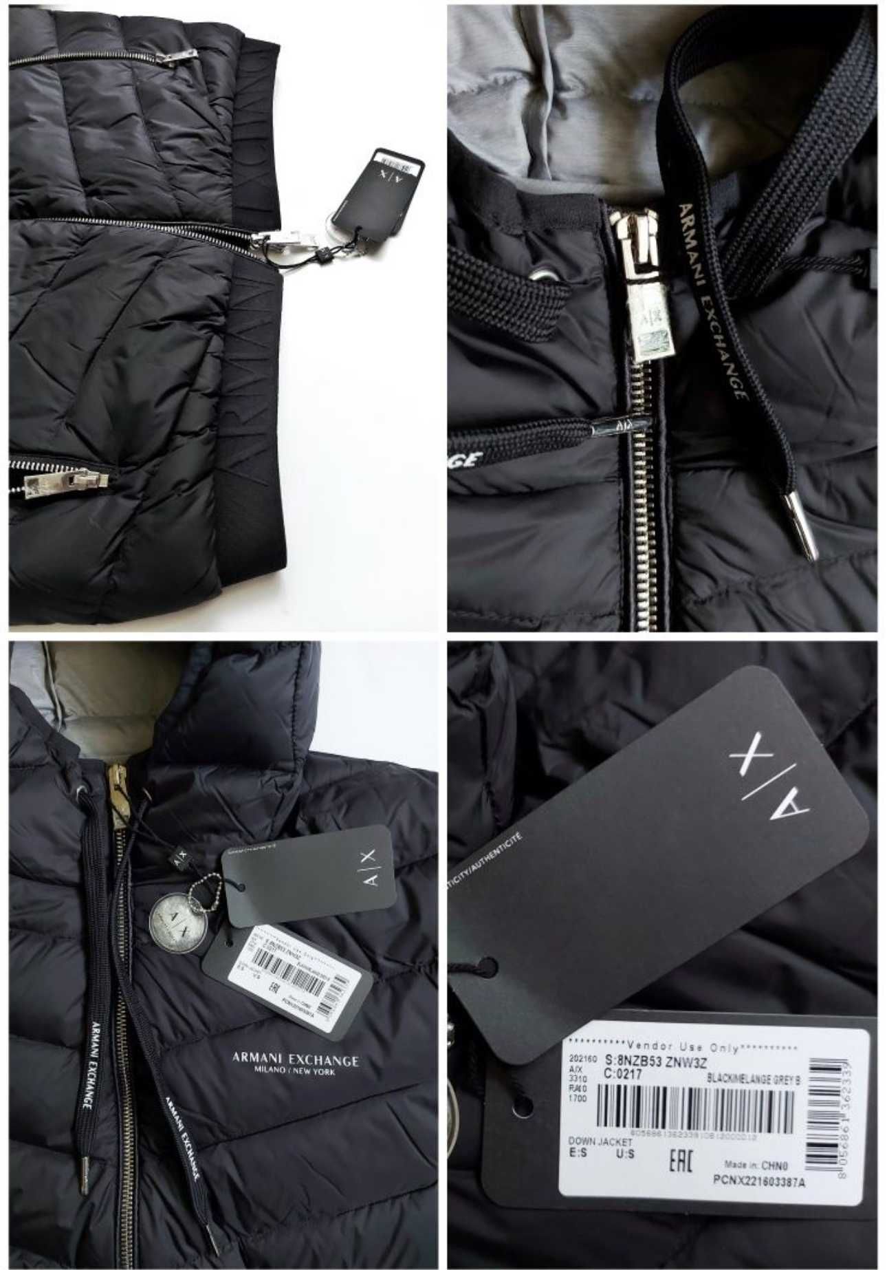 Чоловіча куртка Armani exchange нова пух оригінал чорна XL,XXL