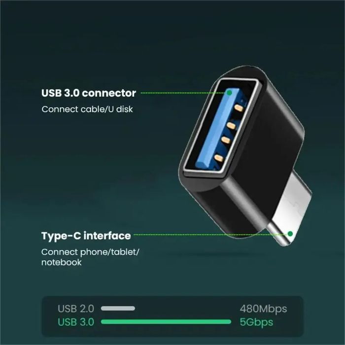 Adapter, przejściówka USB 3.0 - USB-C type c OTG macbook ultrabook